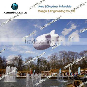 Inflatable helium airship for advertising / Inflatable tethered blimp