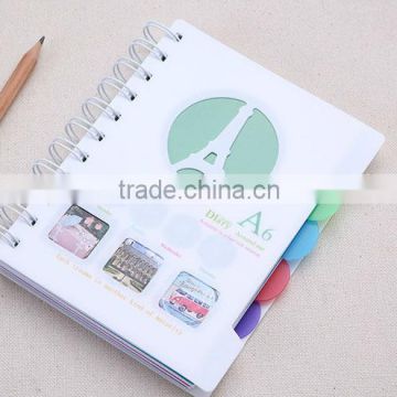 Sprial Binding Paper Notebook With Die Cut/Pvc Hollow Cover Notebook