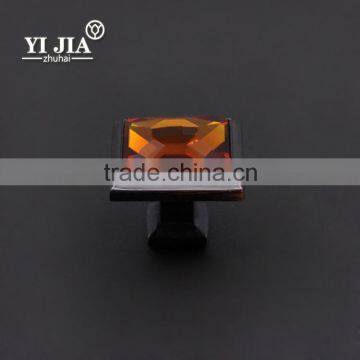 1 Inch Oil Rubbed Bronze Amber Glass Knobs for Kitchen Cabinets photo-3