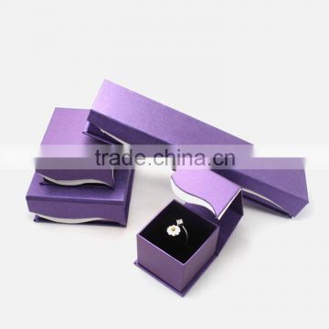 Purple glare High Quality Cheap Paper & Plush Gift Box Jewelry Case