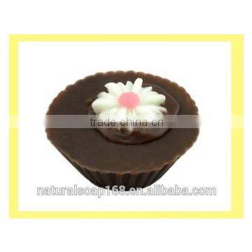 chocolate with sunflower cake shaped soap