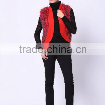 2016 PRETTY STEPS Winter Collections Fashion Fur Waistcoat Fabric Type Fashion Woman Formal Waistcoat photo-3