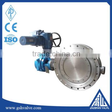 motorized cf8m triple offset flanged butterfly valve