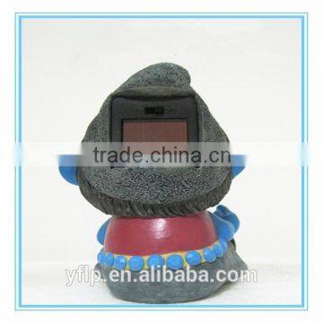 Resin A Little Robot Boy Led Light Ornament Craft for Home & Garden Decoration