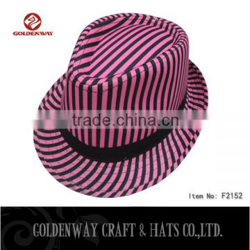 2015 new designs fashion cheap Children Striped Fedora Hats