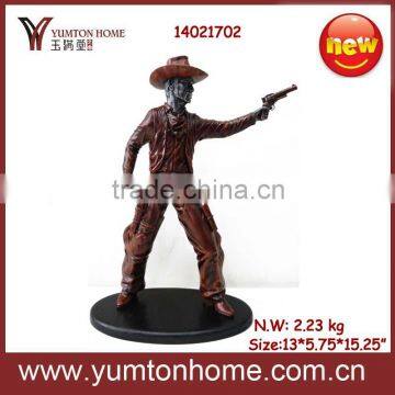 Resin cowboy statue resin figurine home decor