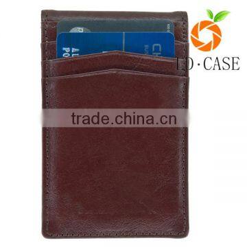 Wholesale Mens Leather Slim Wallet Money Clip Front Pocket Card Holder RFID Blocking Wallet