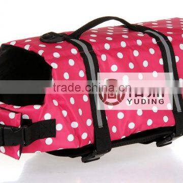 2016 Pink point Oxford waterproof blue flower dog life jacket,pet shop waterfproof dog vest