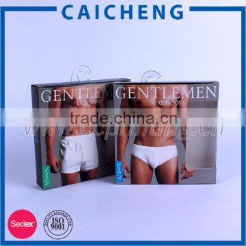 High Quality Plane Shape Folding Underwear Packing Black Paper Box