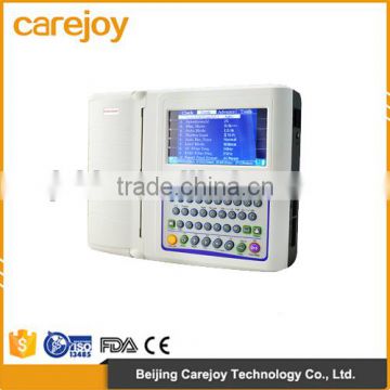 Factory price!!CE approved 7 Inch Twelve Channel Color ECG machine(EKG-1212F)