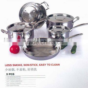 Clad Material Cookware 5pcs set