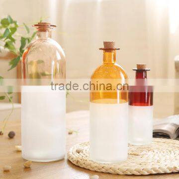 colored cork lid glass bottle home decration glass vase