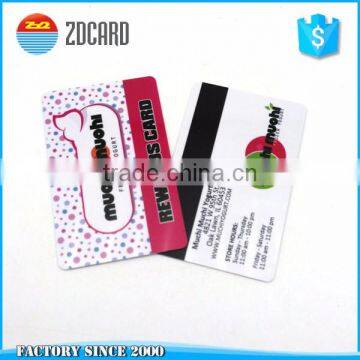 CR80 glossy PVC card with magnetic stripe