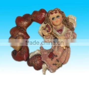 Beautiful angel with key to your heart Resin pin brooch