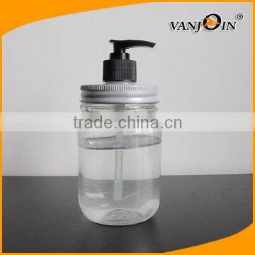 High Quality Plastic Square 250ml Mason Jar With Pump Sprayer Screw Cap