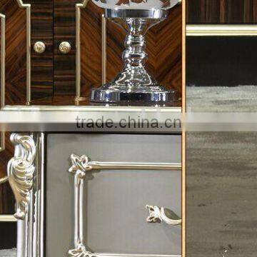 European Style Living Room Furniture TV Cabinet, Elegant Solid Wood With Silver Leaf TV Stand (BF01-ML039) photo-4