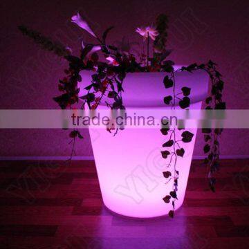 2017 lighted outdoor flower pots/led flower pot/large garden pots,led solar powered flower