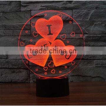 New type acrylic night light creative 3D visual night light