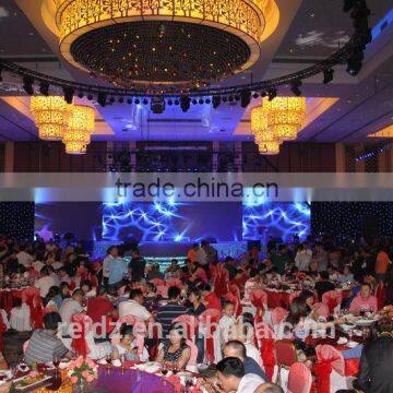 White Fireproof Velvet Cloth White Wedding Backdrop Led Star Curtain photo-3