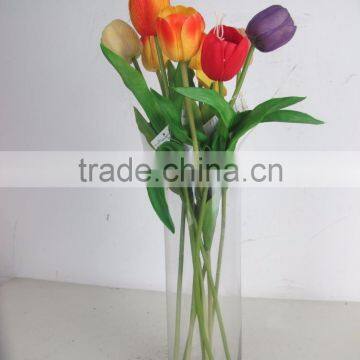 factory made 60cm lengh single colorful fake plastic flower good quality for interior decoration