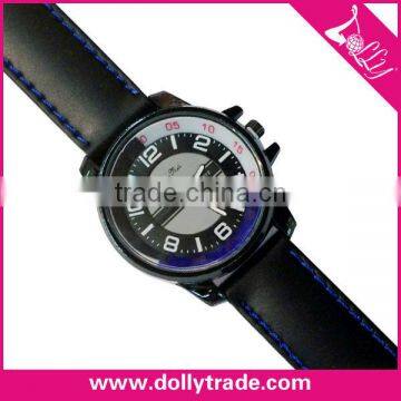 pu strap stitched the blue wholesale cheap stainess steel watches