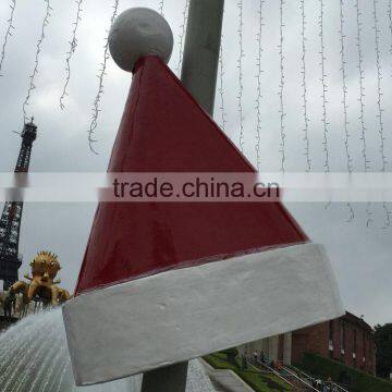 Outdoor FRP Christmas Hat Decoartion photo-2