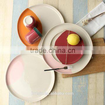 Colorfull hand paint set of 16pcs porcerlain dinner set