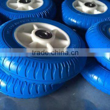 200mm PU Foam Trolley Wheel 2.50-4 With Plastic Rim