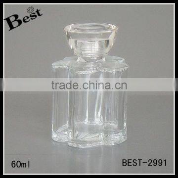 60ml  best sellers cosmetic fragrance perfume clear glass bottle irregular shape empty bottle glass wholesale