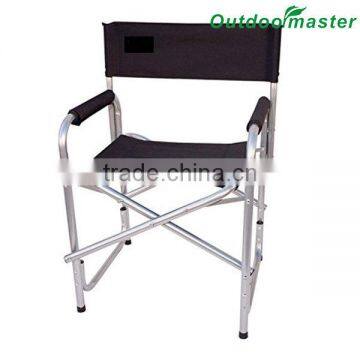 Outdoor Portable Oxford Fabric Black Folding Aluminum Director Chair