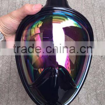 Magic Color Plating Snorkel Mask Full Face Protect Eyes Fashionable Mask for Diving Swimming photo-2