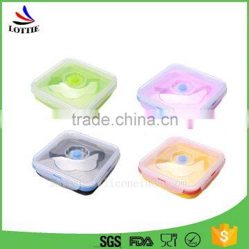 Lunch box and Foldable Cup Silicone Dinnerware