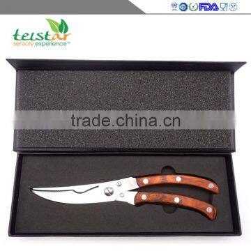 Manufacturers Selling Chicken Bone Cut Wooden Kitchen Scissors High-end Gift Box photo-2