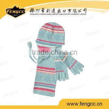 Customized Design Fashion Knitted Set, Scarf, Hat, Gloves photo-2