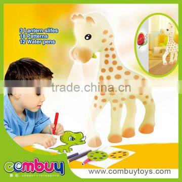 Hot selling kids educational projection drawing machine giraffe toy shelf