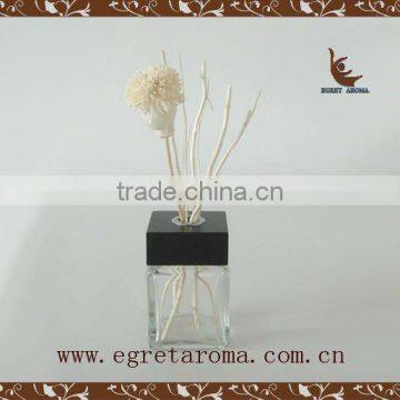 EA3-0853 gift set sola flower on square galss bottle fragrance reed diffuser with rattan sticks
