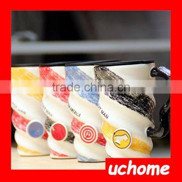 UCHOME Thread Coloured Drawing Promotional Coffee Mug With Lid photo-2