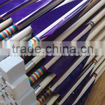 7.5mm~9mm Hunting Use Rainbow Type Cedar Purple Fletched Arrows For Archers photo-5