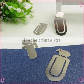 Wholesale fashion etched OEM designs metal bookmark