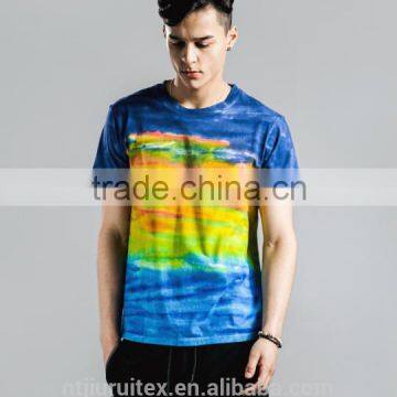 Men Tie Dye T-shirt , summer shirt,brushed color T-shirt