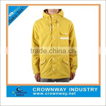 Men's Windbreaker Military Parka with Mixed Color