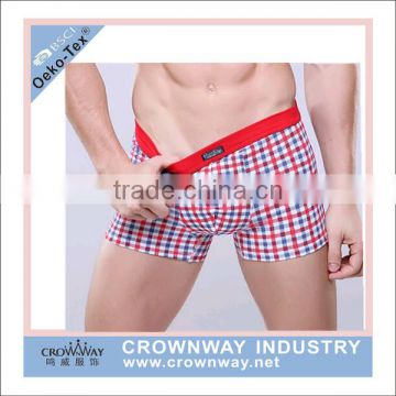 2016 new design wholesale yarn dyed soft men underwear