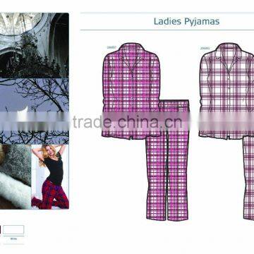 2015 Fashion High Quality Comfortable Sleepwear 100%cotton Flannel Pajama Set ,