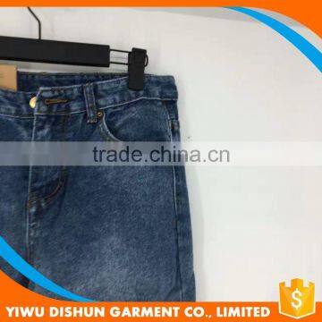 Women Latest Design Straight Pants Jeans With Holes photo-3