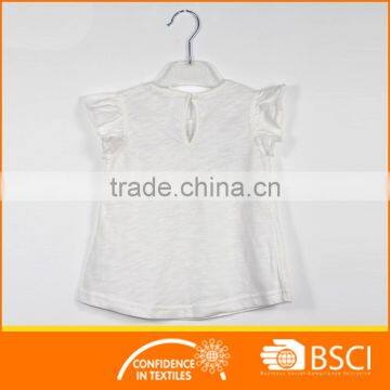 Bowknots A Shape Baby Ruffle Short Sleeve Outfit White Dress photo-2