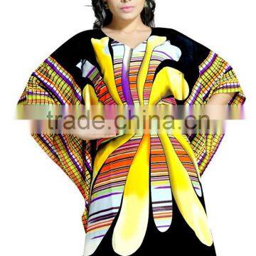 Crepe Fabric Designer Printed Kaftan / Poncho/kaftan Dress/abaya Kaftan photo-4