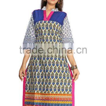 New Design Pure Cotton Long Kurtis/latest Kurti Designs photo-3