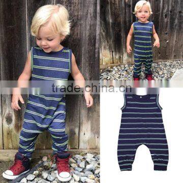 Latest Design Custom Design Onesie Kids Clothes Wholesale Cotton Jumpsuit Clothing Summer Stripe Baby Romper