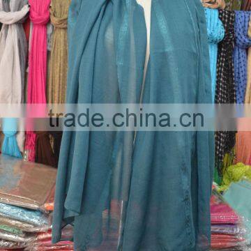 2016 Fashion Hot Arabic Duabi Lady Chiffon Plain Jacquard Floral Hijab Scarf Shawl photo-3