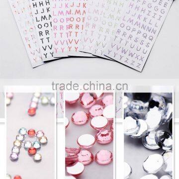 New Alphabet Letter Glitter Crystal Sticker Self Adhesive Decor Scrapbooking photo-6